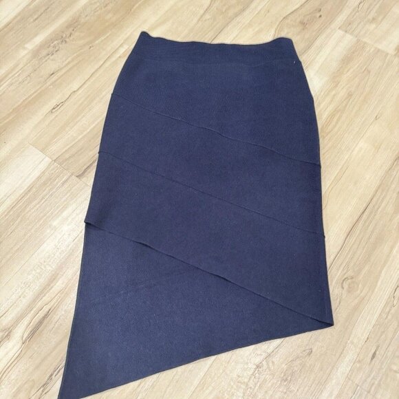 Opening Ceremony Women's Large  Blue Skirt Asymmetrical Bodycon - Picture 2 of 7